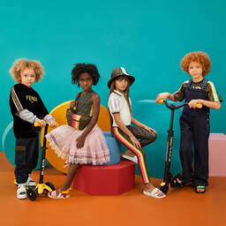 Fendi-Коричневые легинсы с принтом | Childrensalon Outlet