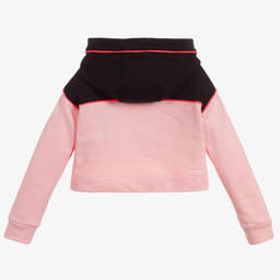 Fendi-Girls Black & Pink Hoodie | Childrensalon Outlet