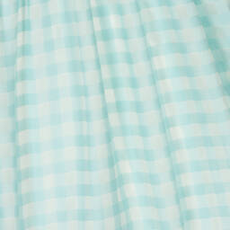 Fendi-Girls Blue Check Wool & Silk Dress | Childrensalon Outlet