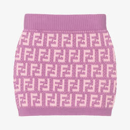 Fendi-تنورة قطن محبوك لون بنفسجي | Childrensalon Outlet