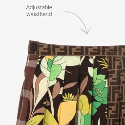 Fendi-Girls Patchwork Logo Skirt  | Childrensalon Outlet