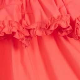 Fendi-Girls Pink Cotton Dress | Childrensalon Outlet