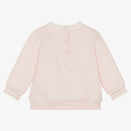 Fendi-Girls Pink FF Stamp Cotton Sweatshirt  | Childrensalon Outlet
