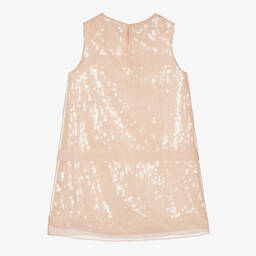 Fendi-Girls Pink Organza & Sequin Dress | Childrensalon Outlet