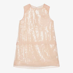 Fendi-Girls Pink Organza & Sequin Dress | Childrensalon Outlet
