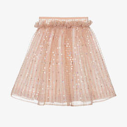 Fendi-Розовая юбка из тюля с пайетками | Childrensalon Outlet