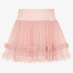 Fendi-Girls Pink Tulle Skirt | Childrensalon Outlet