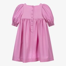 Fendi-Girls Pink Wool FF Logo Dress | Childrensalon Outlet
