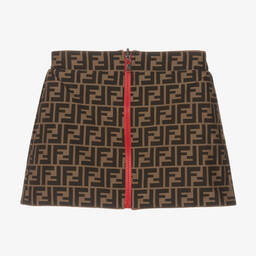 Fendi-Girls Reversible FF Skirt  | Childrensalon Outlet