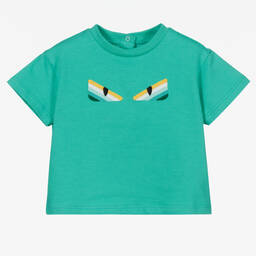 【NEW限定品】 Fendi - Outlet Childrensalon | T-Shirt Baby Cotton Green トップス