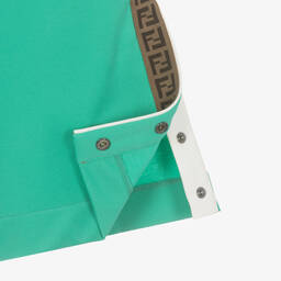 Fendi-Green FF Logo Shorts | Childrensalon Outlet