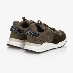 Fendi-Green FF Logo Trainers | Childrensalon Outlet
