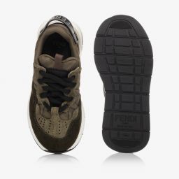 Fendi-Green FF Logo Trainers | Childrensalon Outlet
