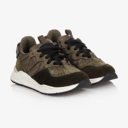 Fendi-Green FF Logo Trainers | Childrensalon Outlet