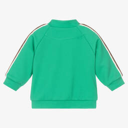 فندي-Green Zip-Up Logo Baby Top | Childrensalon Outlet