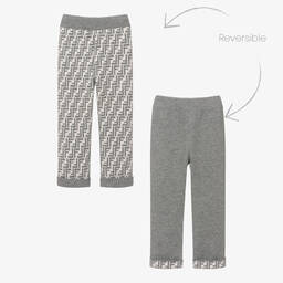 Fendi-Серые джоггеры из шерсти и кашемира FF | Childrensalon Outlet