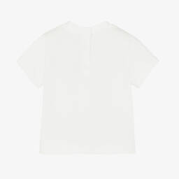 Fendi-Кремовая хлопковая футболка для малышей | Childrensalon Outlet