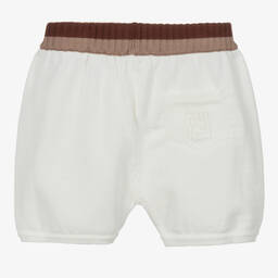 Fendi-Ivory Cotton Knit Baby Shorts | Childrensalon Outlet