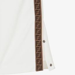 Fendi-Ivory FF Logo Popper Trousers | Childrensalon Outlet