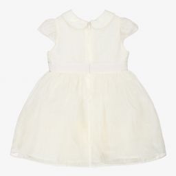 Fendi-Платье и трусики из кремовой шелковой органзы | Childrensalon Outlet