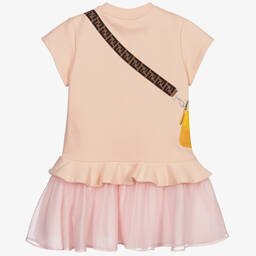 Fendi-Pink Baguette Bag Dress  | Childrensalon Outlet