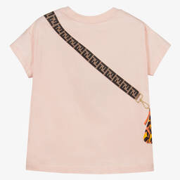 Fendi-Pink Baguette Bag T-Shirt | Childrensalon Outlet