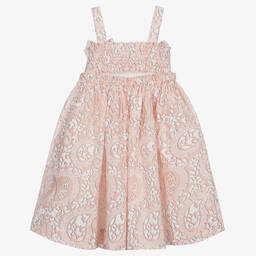 Fendi-Розовое хлопковое платье | Childrensalon Outlet