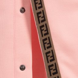 Fendi-Pink 'FF' Logo Popper Trousers | Childrensalon Outlet
