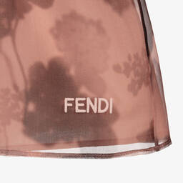 Fendi-Pink Silk Organza Dress Set | Childrensalon Outlet