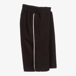 فندي-شورت تينز ولادي قطن لون أسود | Childrensalon Outlet