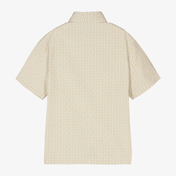 Fendi-Кремовая рубашка FF для подростков | Childrensalon Outlet