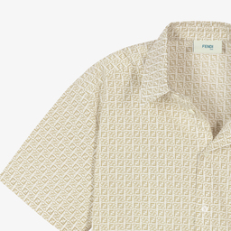 Fendi-Кремовая рубашка FF для подростков | Childrensalon Outlet