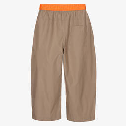 Fendi-بنطلون تينز بناتي مزيج قطن لون بيج | Childrensalon Outlet