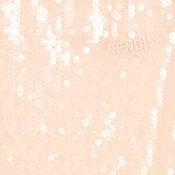 Fendi-Розовое платье из органзы с пайетками | Childrensalon Outlet