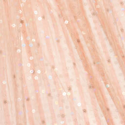 Fendi-Teen Girls Pink Sequin Tulle Skirt  | Childrensalon Outlet