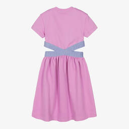 Fendi-فستان تينز بناتي قطن لون بنفسجي | Childrensalon Outlet