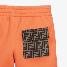 Fendi-Оранжевые шорты с принтом FF для подростков | Childrensalon Outlet