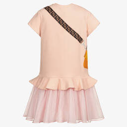 Fendi-Teen Pink FF Logo Dress  | Childrensalon Outlet