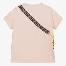 فندي-تيشيرت قطن لون زهري فاتح | Childrensalon Outlet