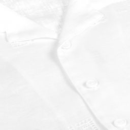 فندي-قميص تينز كتان لون أبيض | Childrensalon Outlet