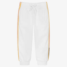 Fendi-White Cotton Joggers | Childrensalon Outlet