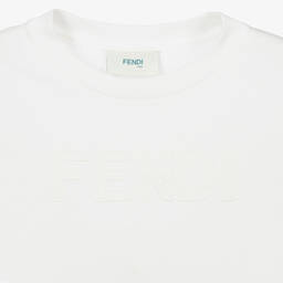 Fendi-Белая хлопковая футболка | Childrensalon Outlet