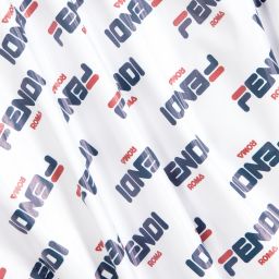 فندي Mania-جاكيت لوغو واقي من المطر لون أبيض | Childrensalon Outlet