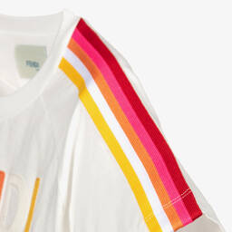 Fendi-White Logo T-Shirt | Childrensalon Outlet
