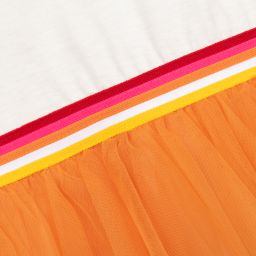Fendi-Бело-оранжевое платье для малышей | Childrensalon Outlet
