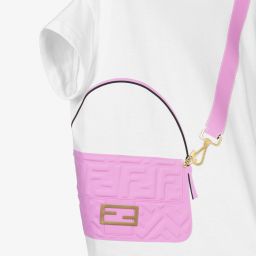 Fendi-White & Pink Bag T-Shirt  | Childrensalon Outlet