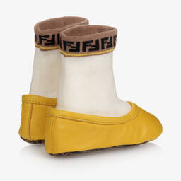 Fendi-Yellow Ballerina Sock Shoes | Childrensalon Outlet
