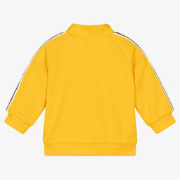فندي-Yellow Zip-Up Logo Baby Top | Childrensalon Outlet