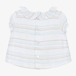 Fina Ejerique-Baby Girls White Cotton Blouse | Childrensalon Outlet