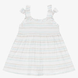 Fina Ejerique-Baby Girls White Cotton Dress | Childrensalon Outlet